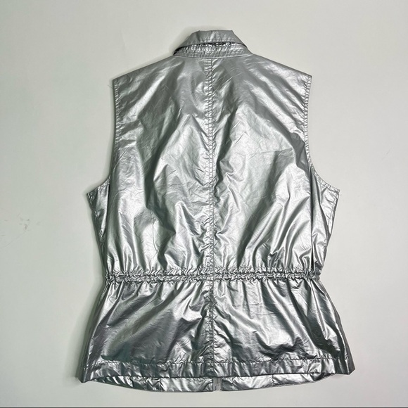 Lauren Active Ralph Lauren Performance Silver Metallic Drawstring Waist Vest - Picture 4 of 17